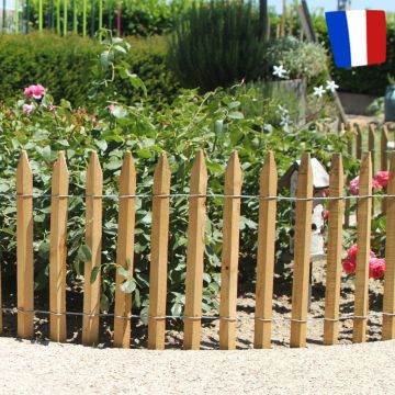 Une ganivelle en châtaignier