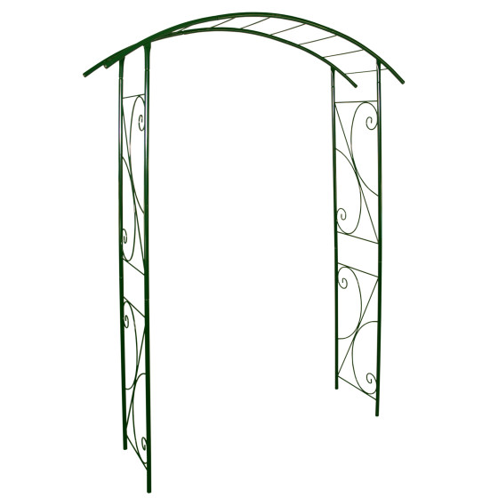 arche de jardin en acier vert foncé