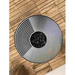 barbecue plancha braséro en acier noir