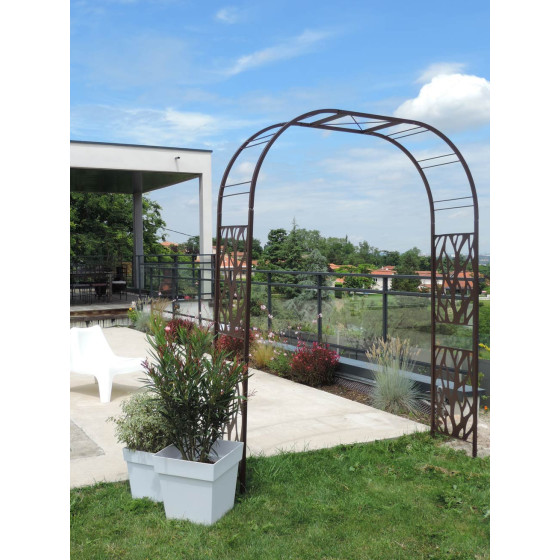 Arche de jardin pour plantes grimpantes en acier