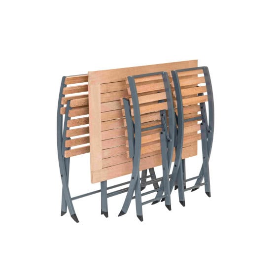 Ensemble de jardin pliant en bois teck