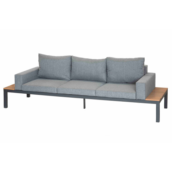 Canapé extérieur en tissu déhoussable gris
