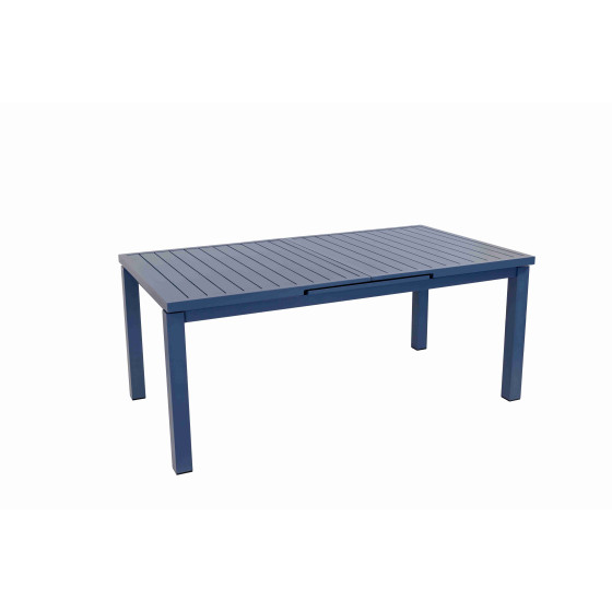 Table en aluminium gris bleuté