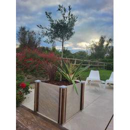 Jardinière carré en grès cérame