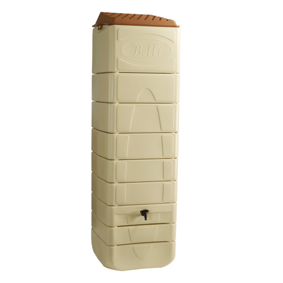 Réserve d'eau de pluie murale beige 650 litres