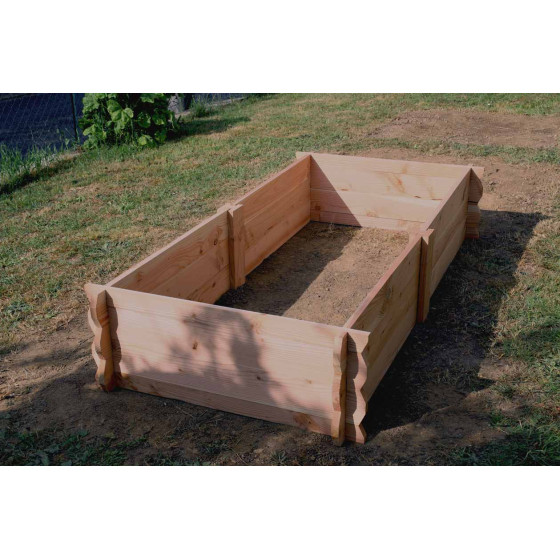 Rectangle potager en bois 33 cm de hauteur