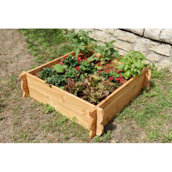 Carré potager en bois