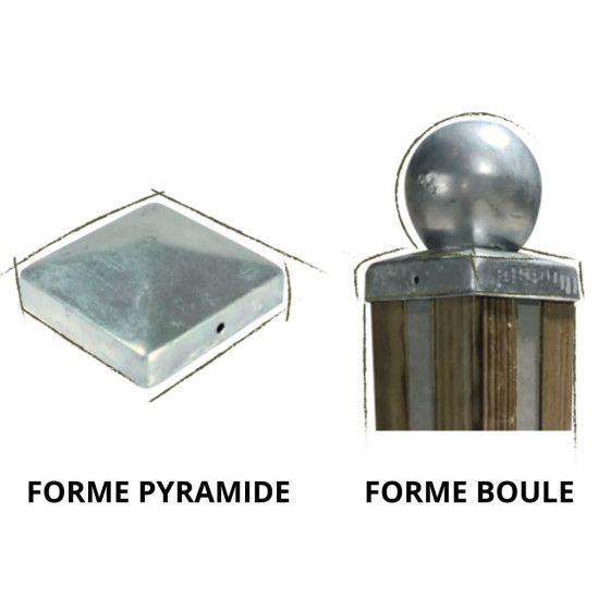 Boule ou pyramide pour jardinière en grès cérame