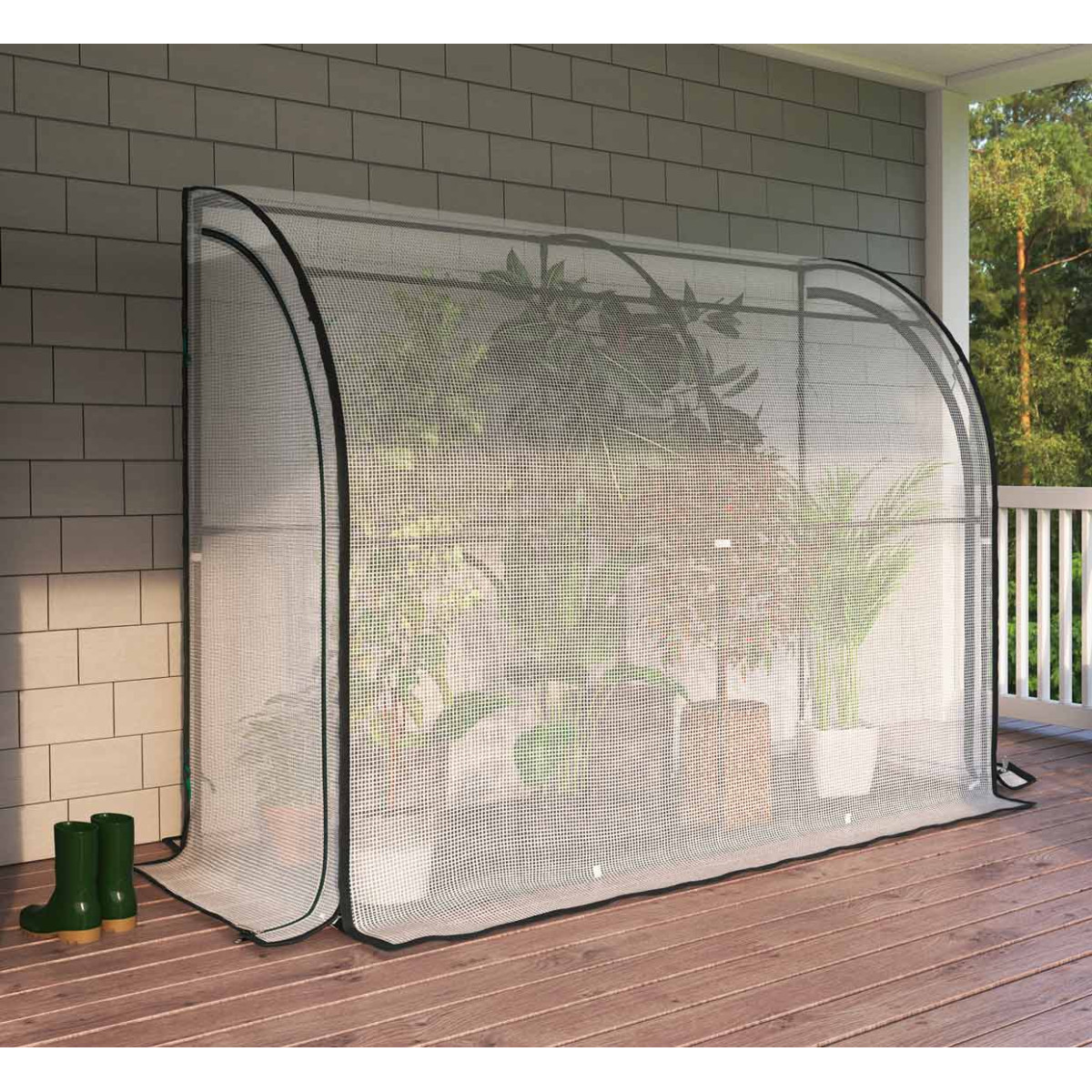 Mini Serre D'hivernage Pop-up 70x70x80cm - En PVC Transparent, Volet Zippé - Pour Plantes, Légumes, Fleurs Intérieur/extérieur