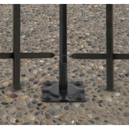 Pied de fixation en acier pour clôture de jardin