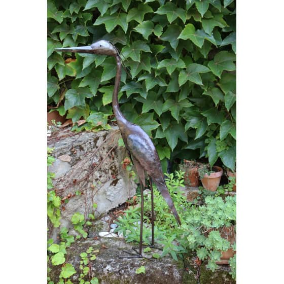 heron decoratif en metal