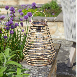 Lanterne solaire rotin