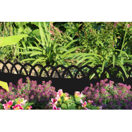 bordure de jardin en acier noir
