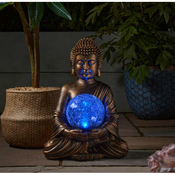 Lampe bouddha lumineuse bleu