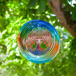 Mobile de jardin en métal décor arbre de vie