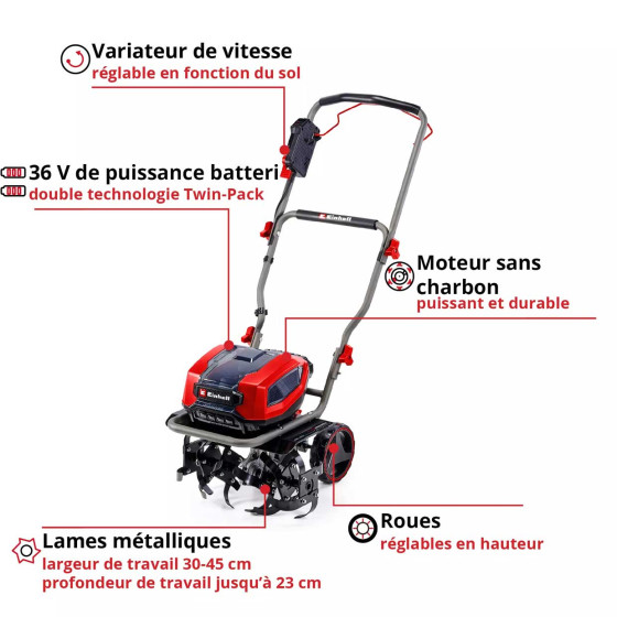 Motobineuse à batterie Einhell