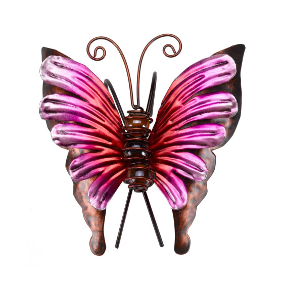 Papillon décoratif en métal rose