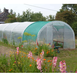 Serre tunnel pied droit 2 portes