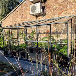 serre adossée en verre 4,9 m²