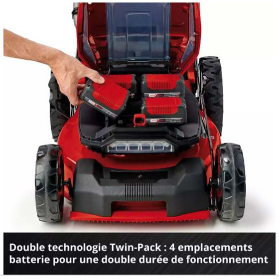 Tondeuse sans fil einhell bac collecteur 65 L