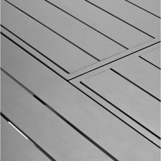 Table de jardin ronde aluminium extensible