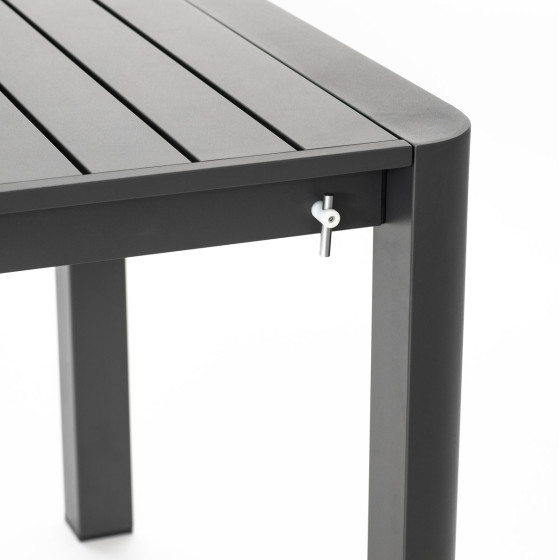 table de jardin aluminium gris anthracite