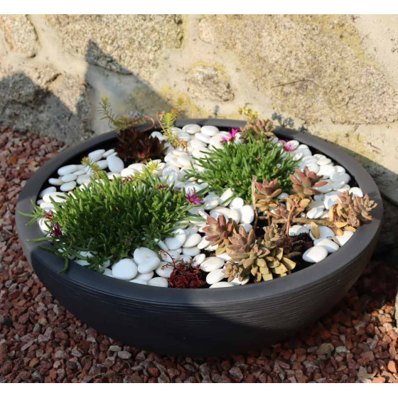 Vasque à fleurs 39 litres gris anthracite