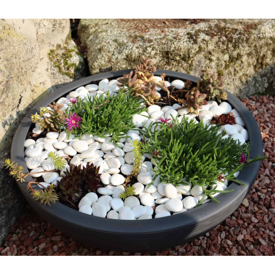 Vasque à fleurs 39 litres gris anthracite