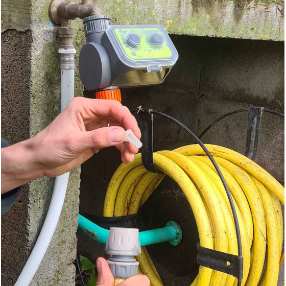 Filtre a eau pour raccord arrosage tuyau microporeux