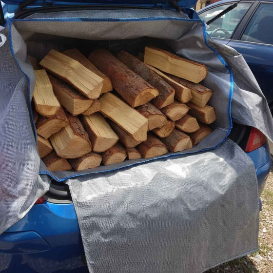 Protection coffre voiture chargement bois