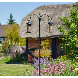 station alimentation oiseaux en metal