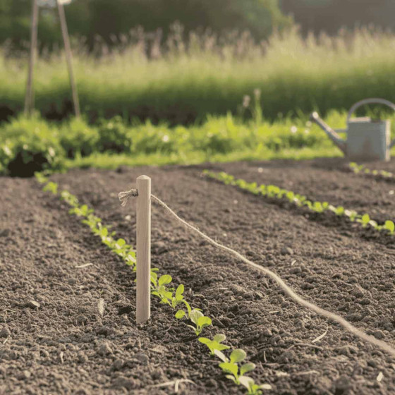 cordeau en bois pour jardin 10 m