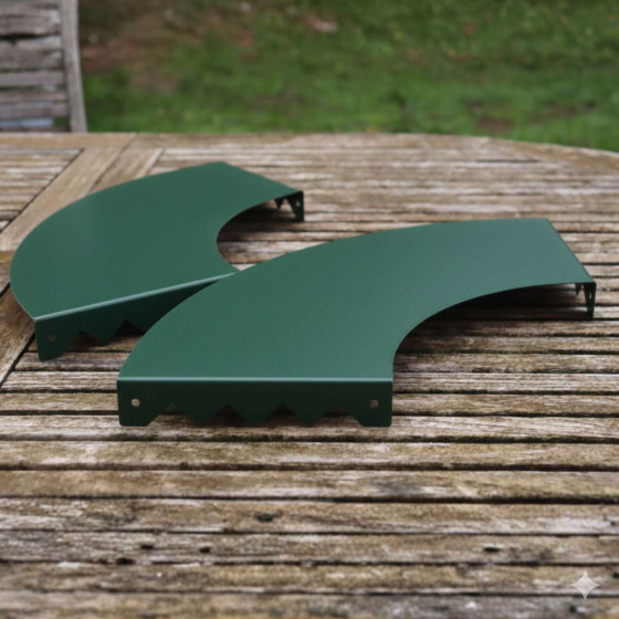 entourage d'arbre acier vert