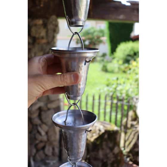 Chaine de pluie japonaise en aluminium diametre 84 mm