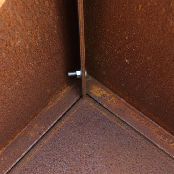 bac en acier corten avec fond Made in france