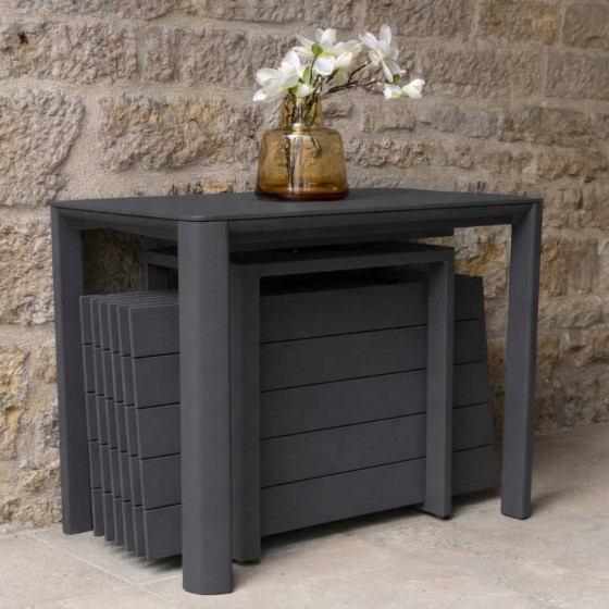 table console extensible exterieur gris anthracite ROKO