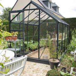 serre aluminium verre pour jardin