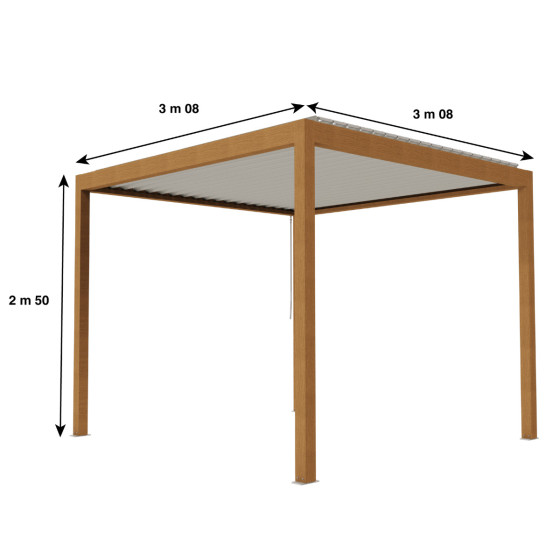 pergola aluminium bioclimatique bois Made in France