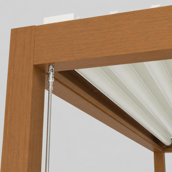 pergola bioclimatique lame orientable avec manivelle