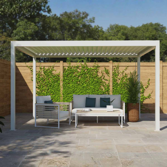 pergola aluminium bioclimatique sur terrasse