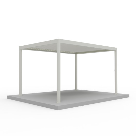 pergola bioclimatique autoportante blanc