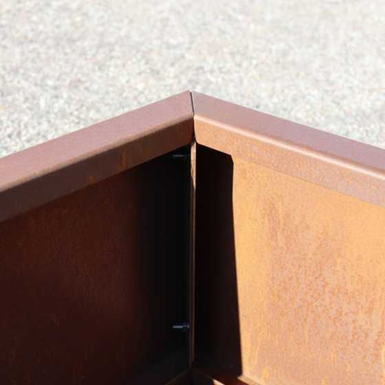 jardiniere acier corten pour jardin fabrication francaise
