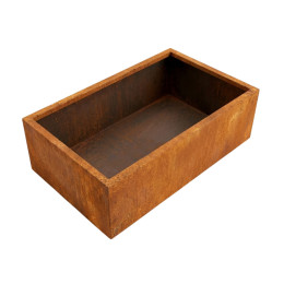 acier corten jardiniere 100x60 cm Fabrication française