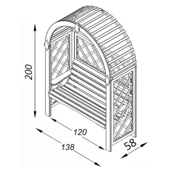 banc de jardin avec pergola fabrication europeenne