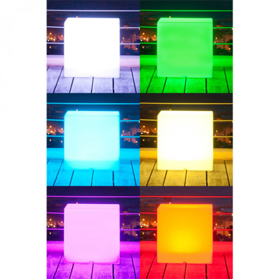 Cube lumineux multicolore sans fil