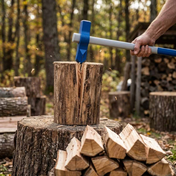 merlin pour fendre le bois forme diamant