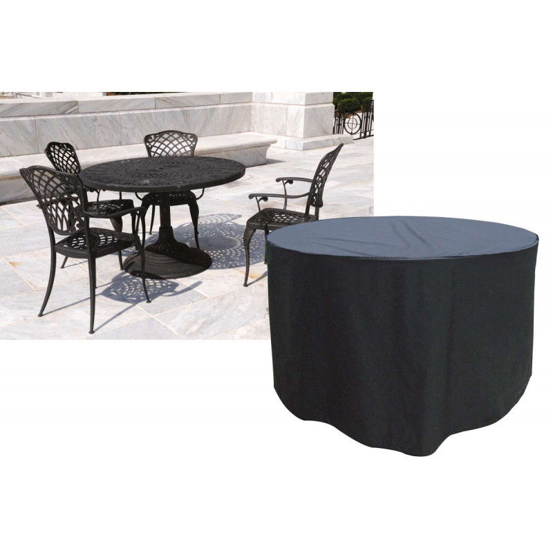 Housse de protection pour table ronde et chaises de jardin