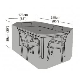 Housse bâche protection table ronde + 4 à 6 chaises diam. 188cm