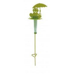 Pluviomètre décoratif grenouille vert anis