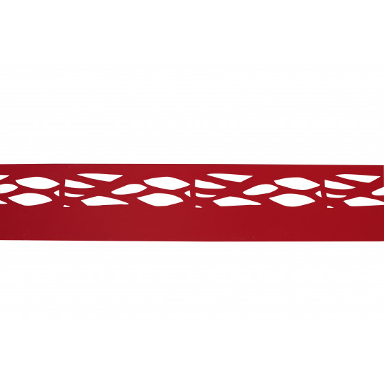 Bordure de jardin en acier rouge rubis ajourée H 18 cm